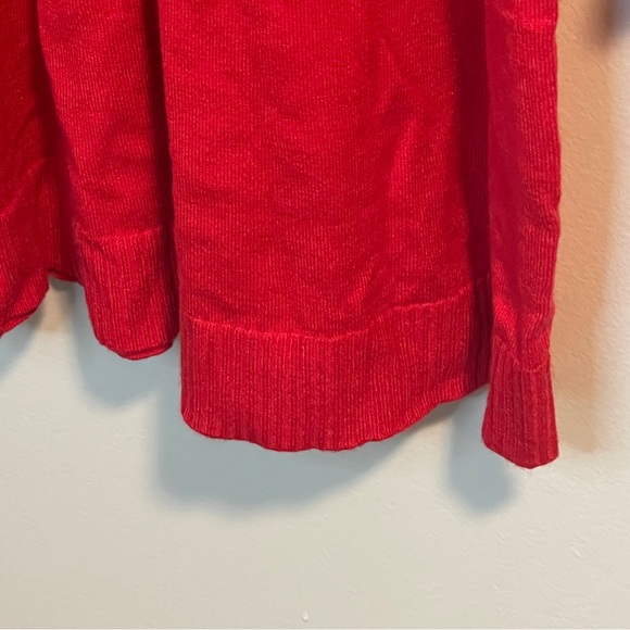 CeCe Womens Ruffled Sweater dress Luminous Red XL - Picture 7 of 11